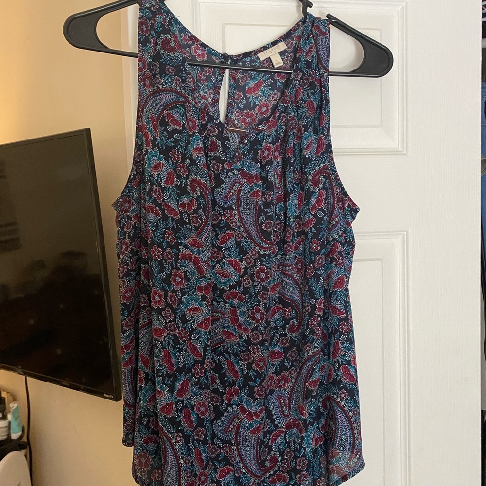 Talbots Paisley colorful blouse